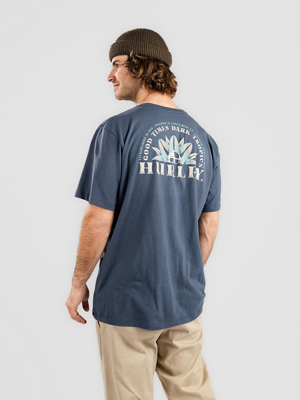 Hurley Everyday Wash Dark Tropics T-Shirt blauw