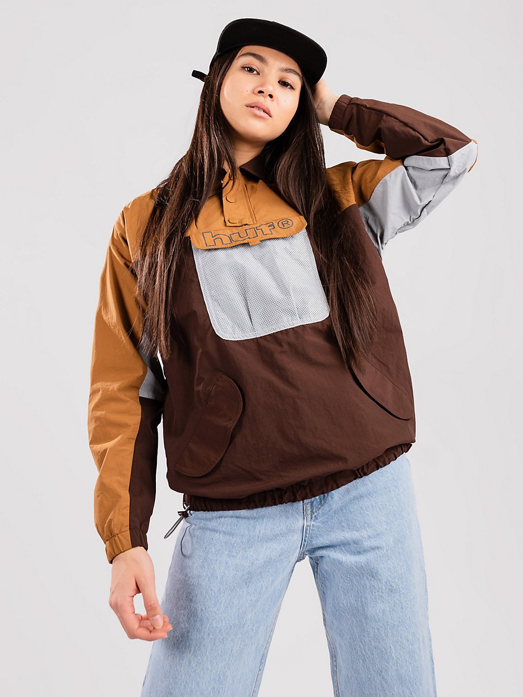 HUF Blocked Windbreaker bruin