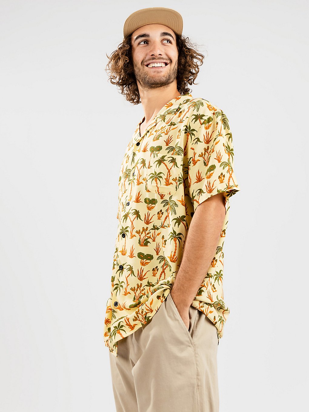 Poler Aloha Hemd geel