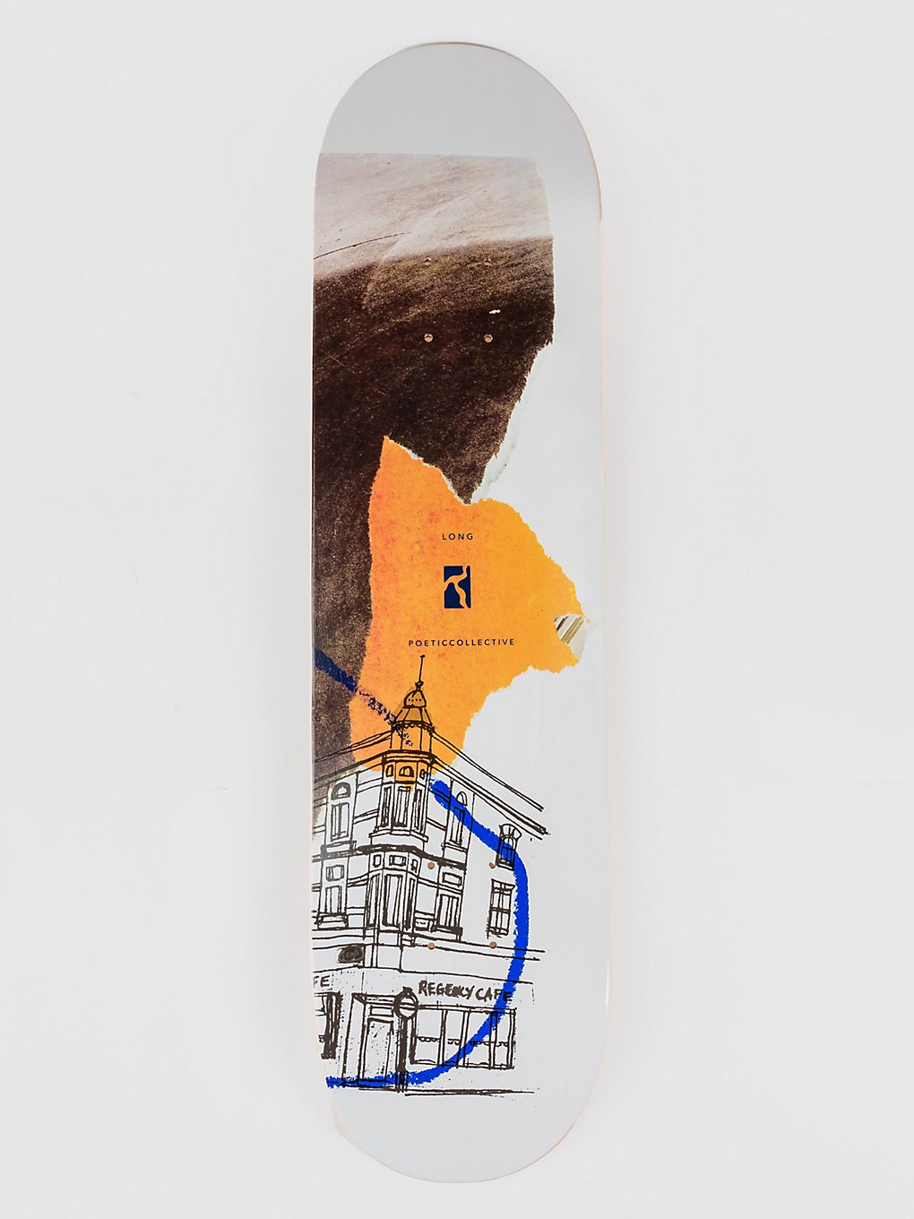 Poetic Collective Long 8" Skateboard deck wit