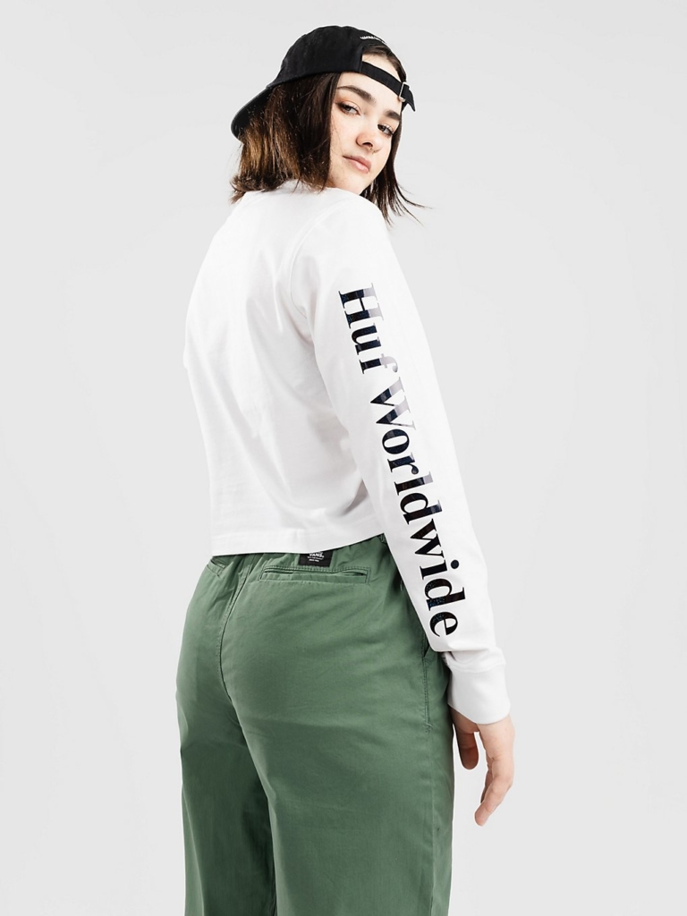 HUF Foil Bar Logo Longsleeve wit