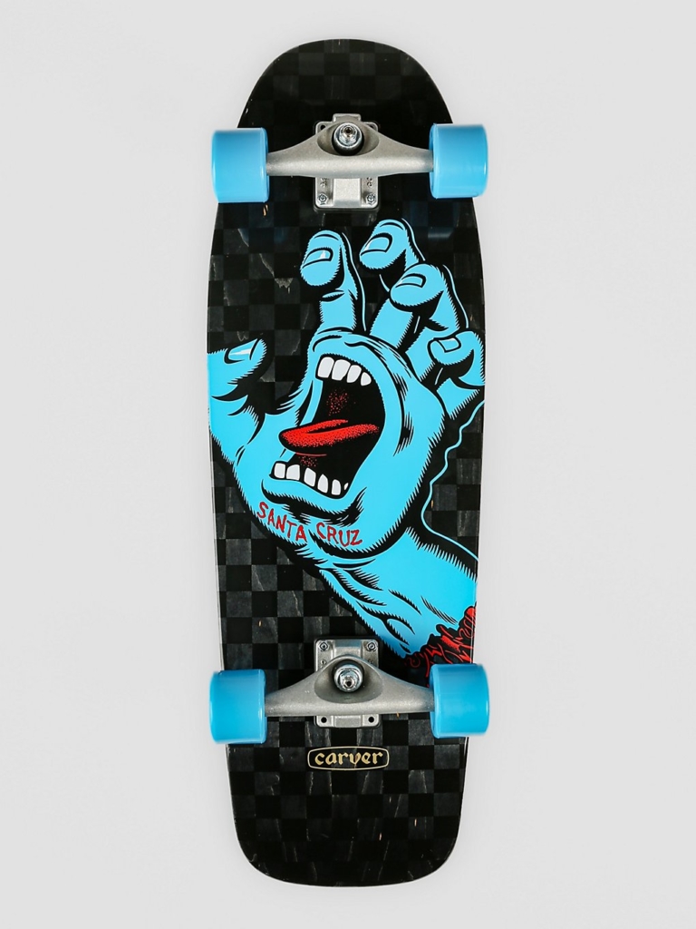 Santa Cruz x Carver Screaming Hand Check 9.8″ Complete zwart