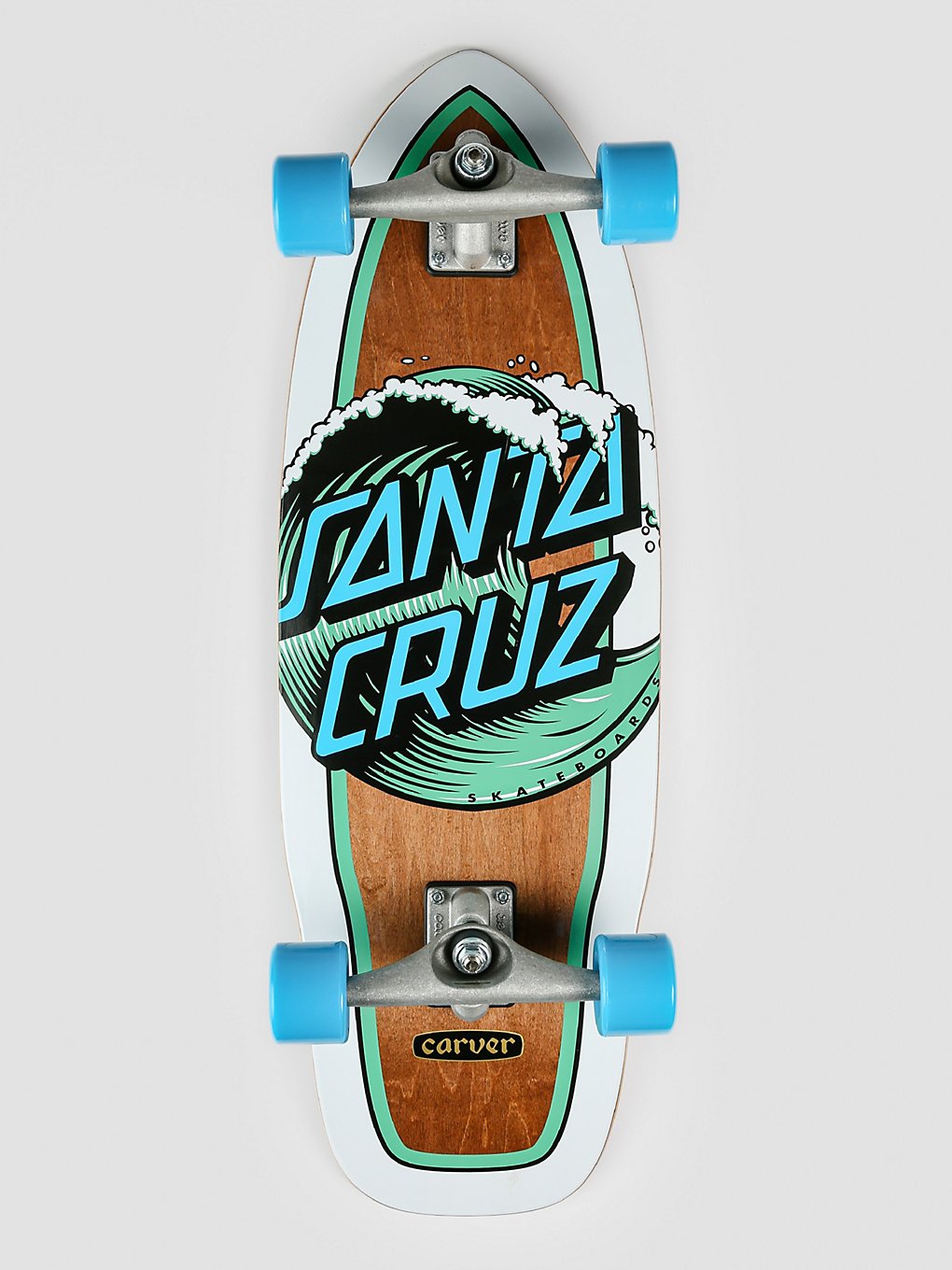 Santa Cruz Wave Dot Cut Back Surf Skate Carver 9.75 Surfskate wit