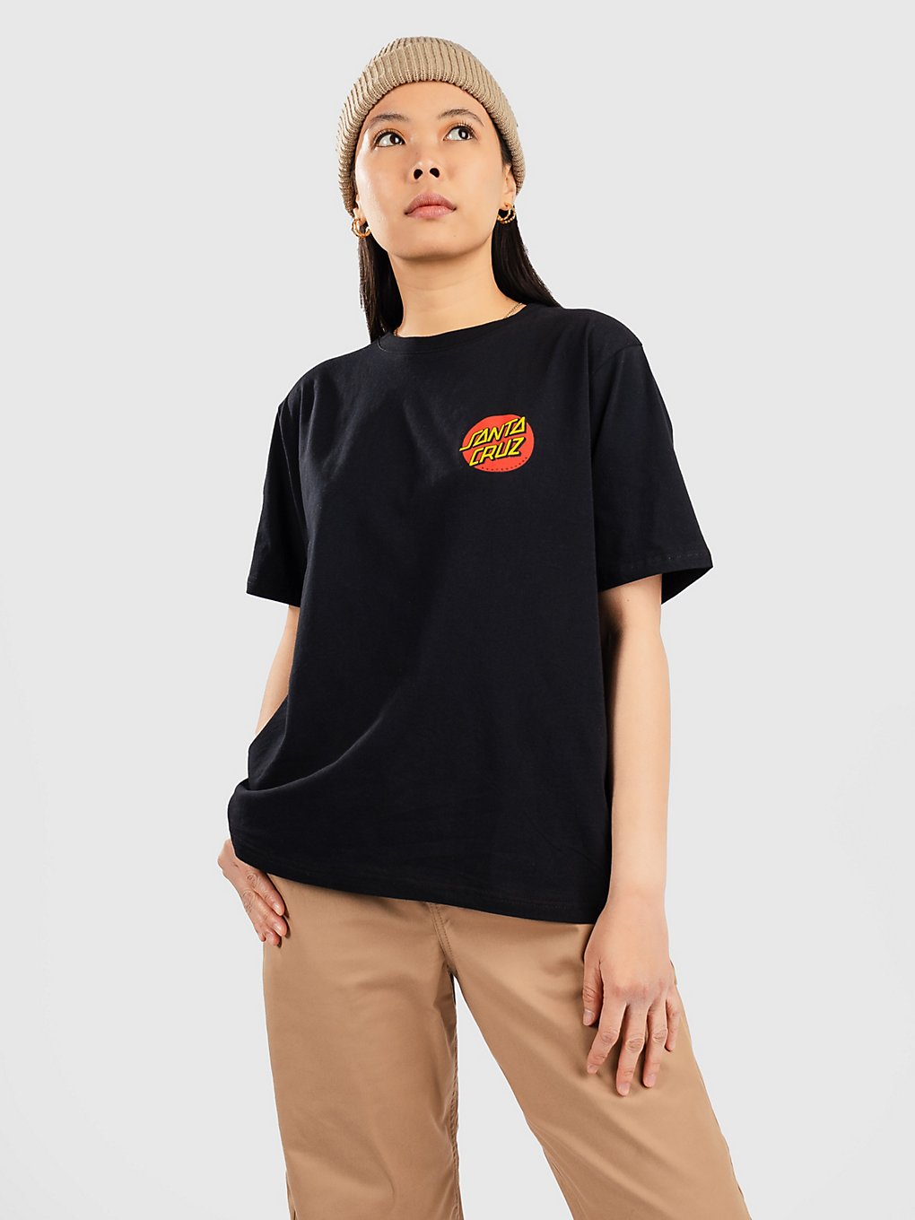 Santa Cruz Classic Dot Chest T-Shirt zwart