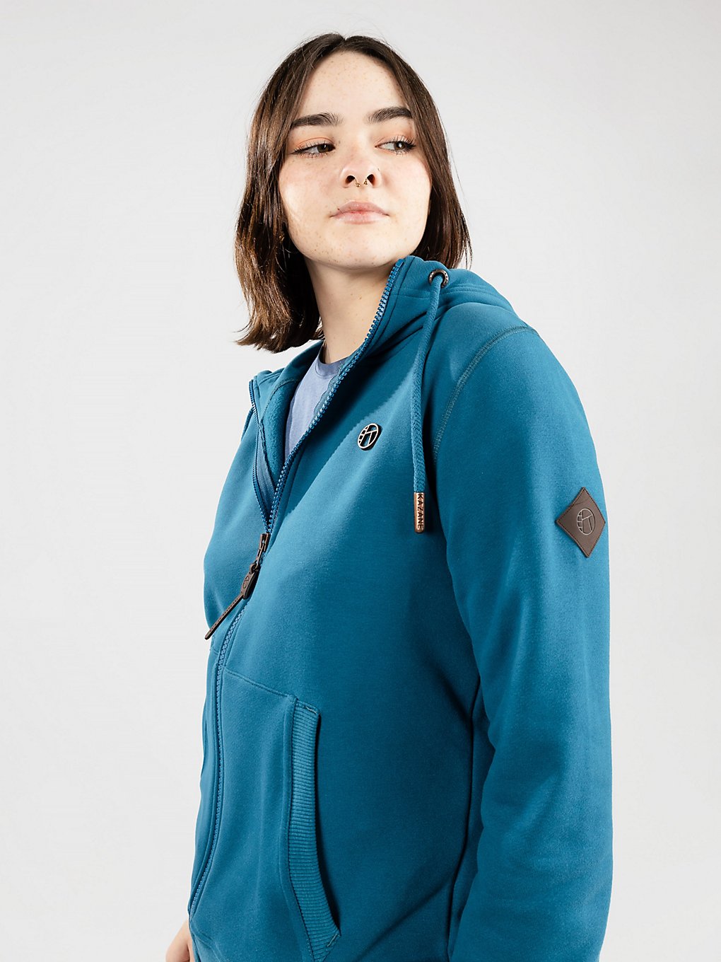 Kazane Sonia Zip Hoodie blauw