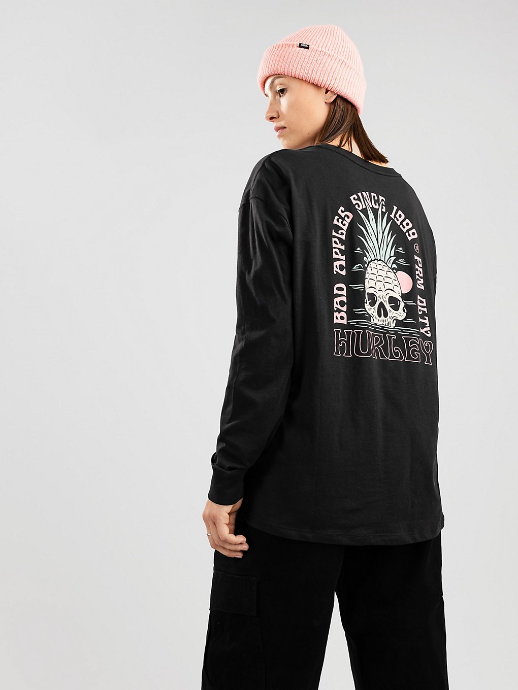 Hurley Bad Apples Oversized Longsleeve zwart