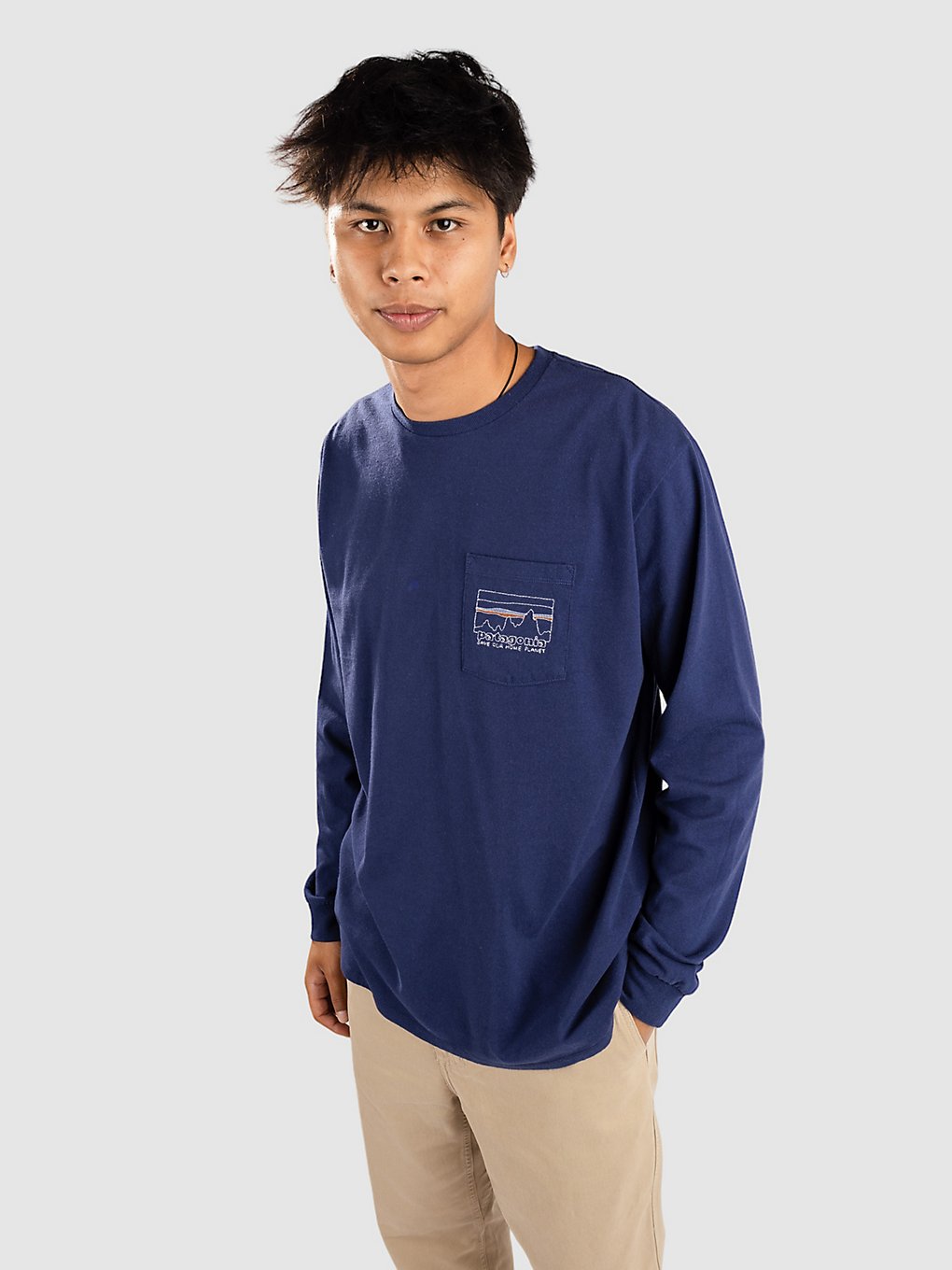 Patagonia 73 Skyline Pocket Responsibili Longsleeve blauw