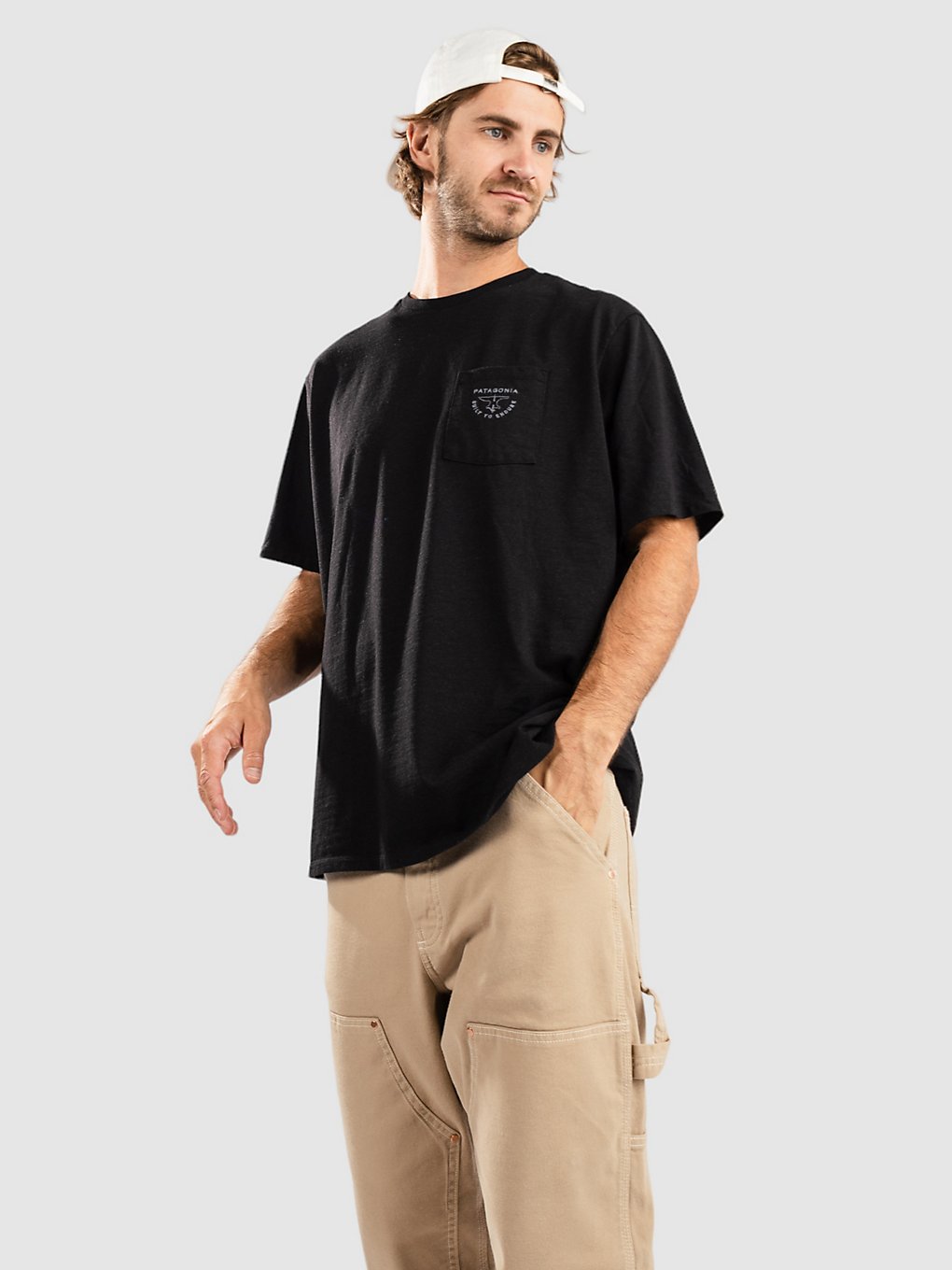 Patagonia Forge Mark Crest Pocket Responsibili T-Shirt zwart