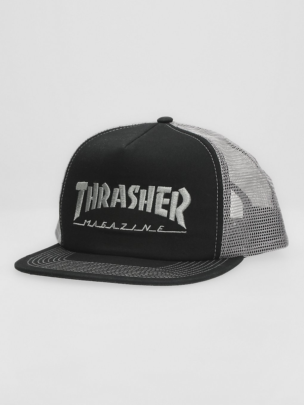 Thrasher Logo Embroidedred Mesh petje zwart