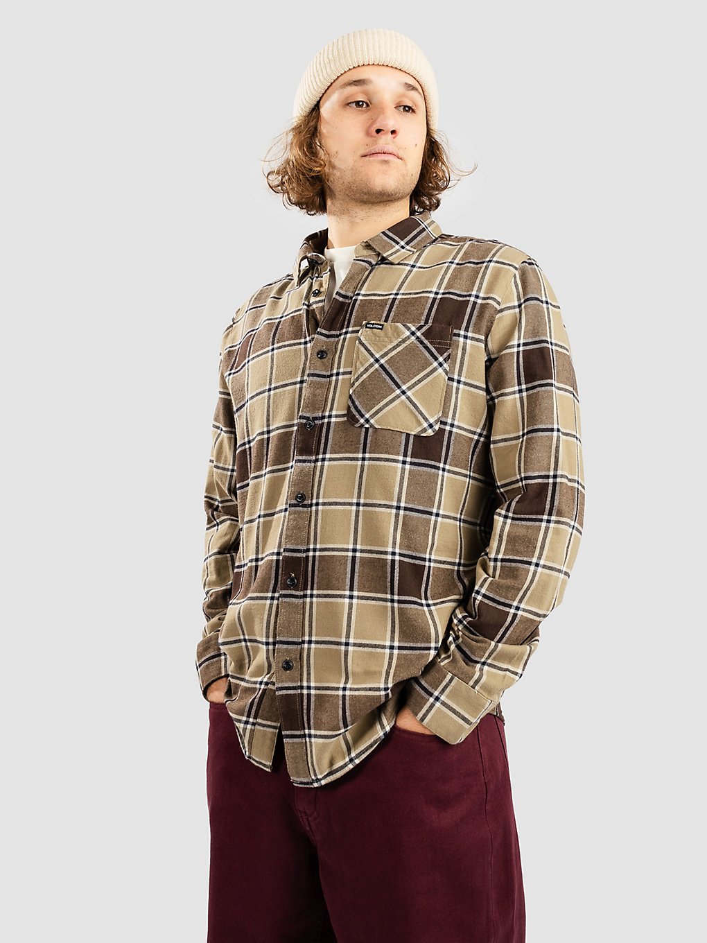 Volcom Caden Plaid Hemd bruin