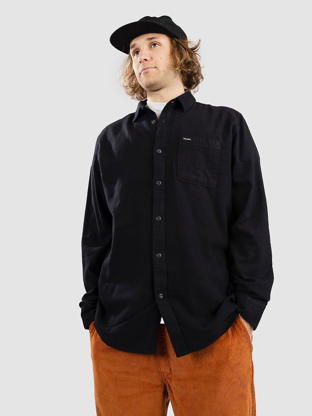 Volcom Caden Solid Hemd zwart