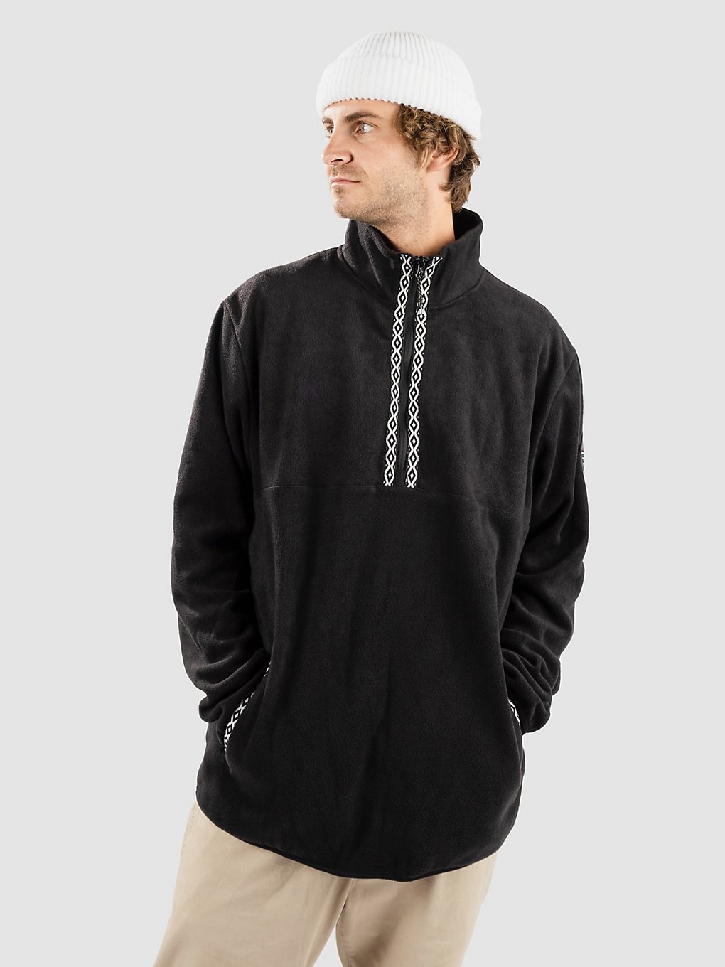 Rip Curl Journey's Crew Polar Fleece trui zwart