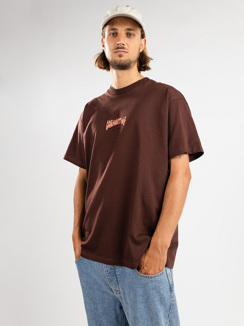 Carhartt WIP Bubble Script T-Shirt rood