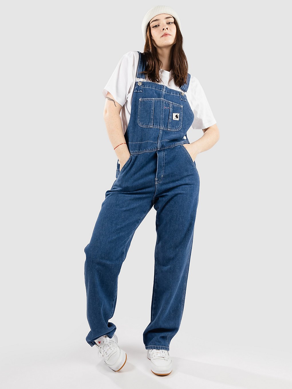 Carhartt WIP Bib Overall Straight Dungaree Jeans blauw