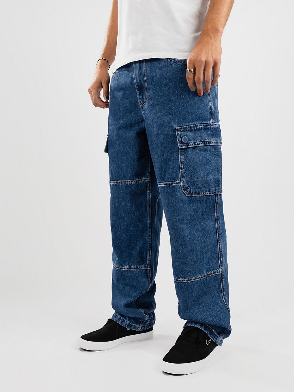 Empyre Sk8 Denim Cargo Jeans blauw