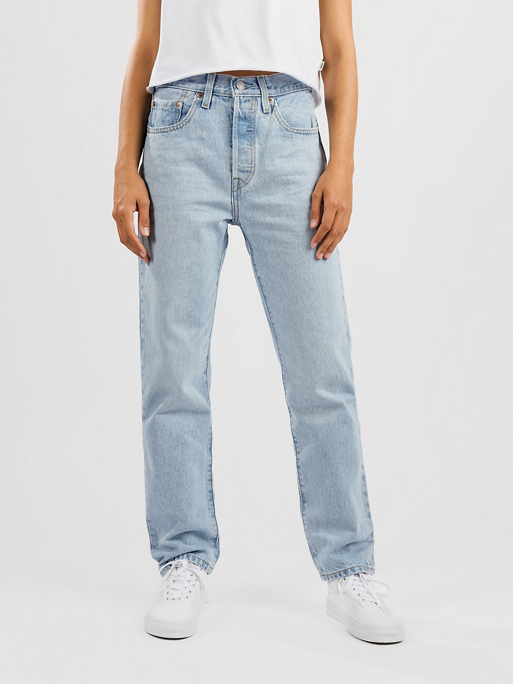 Levi's 501 Crop 28 Jeans blauw