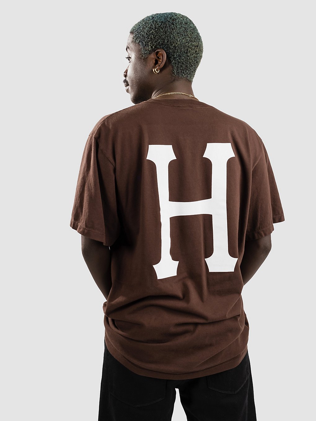 HUF Essentials Classic H T-Shirt bruin