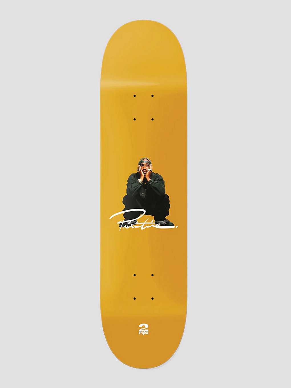 Primitive X Tupac Shakur 8.38" Skateboard deck geel