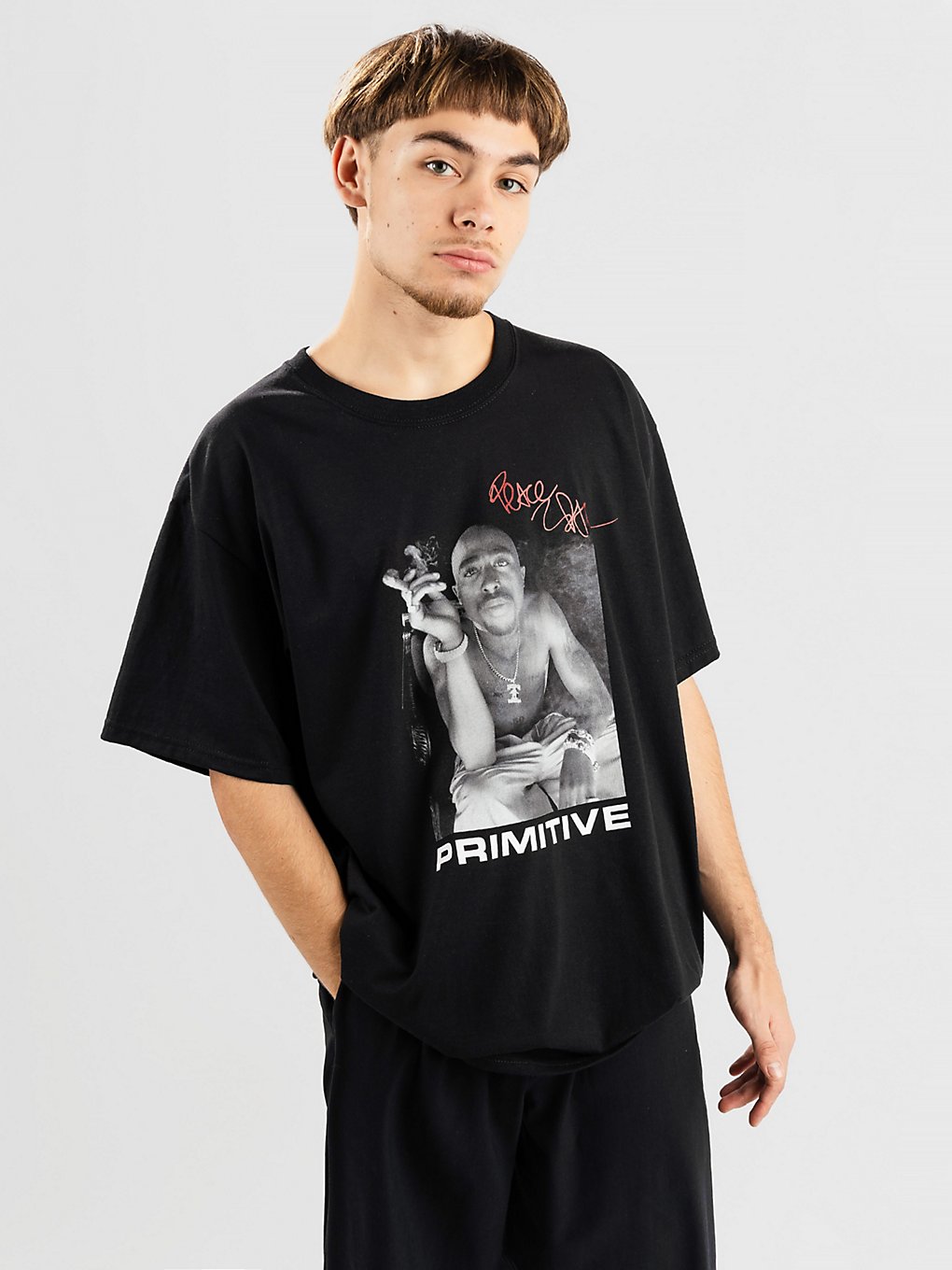 Primitive X Tupac Smoke T-Shirt zwart