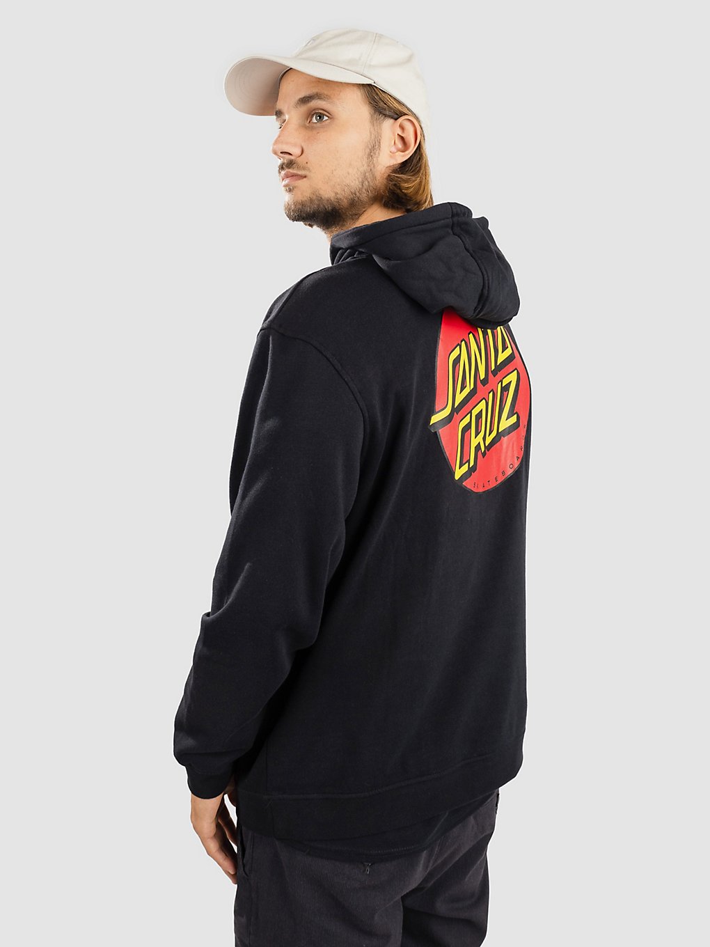 Santa Cruz Classic Dot Chest Hoodie zwart