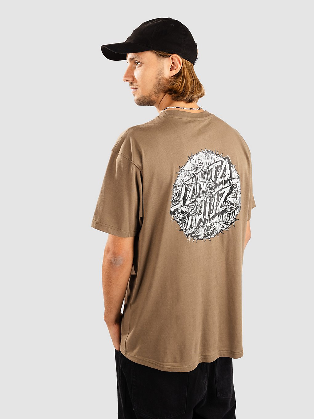 Santa Cruz Abyss Dot T-Shirt bruin