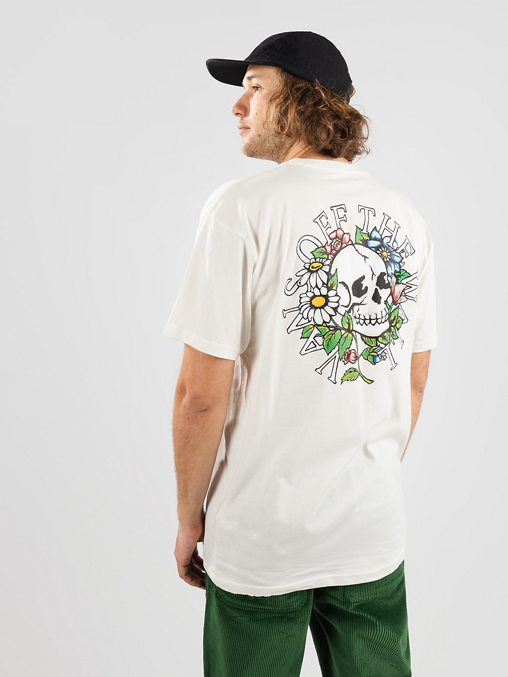 Vans Floral Skull T-Shirt wit
