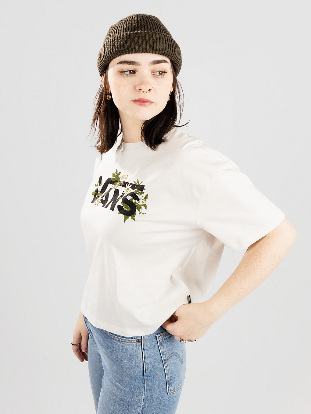 Vans Wyld Vee Relaxed Boxy T-Shirt wit