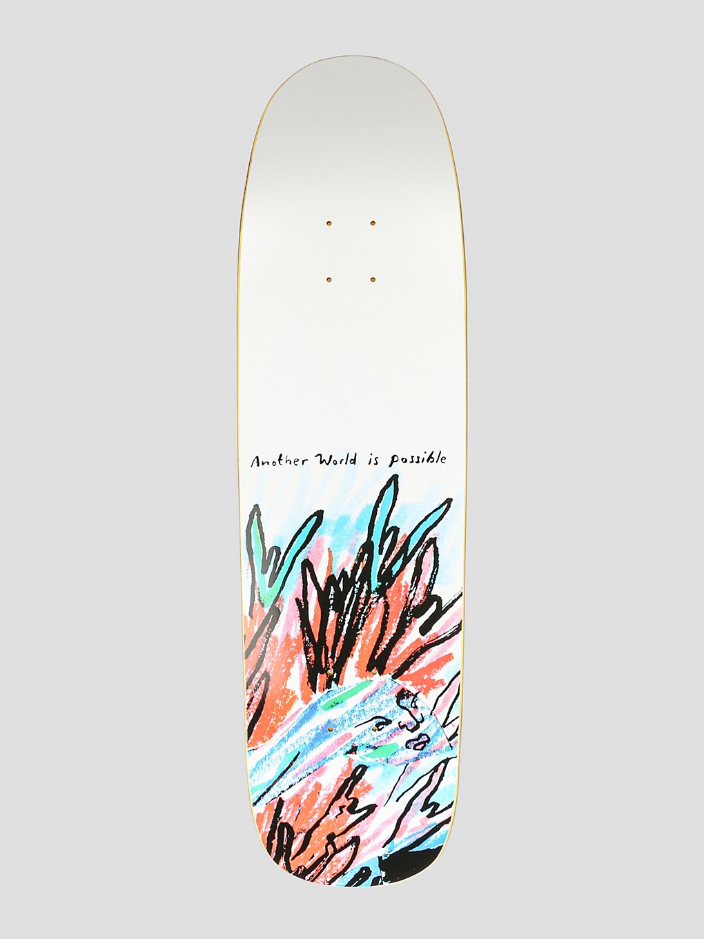 Polar Skate Team Model Another World Is Possible 9" Skateboard deck wit