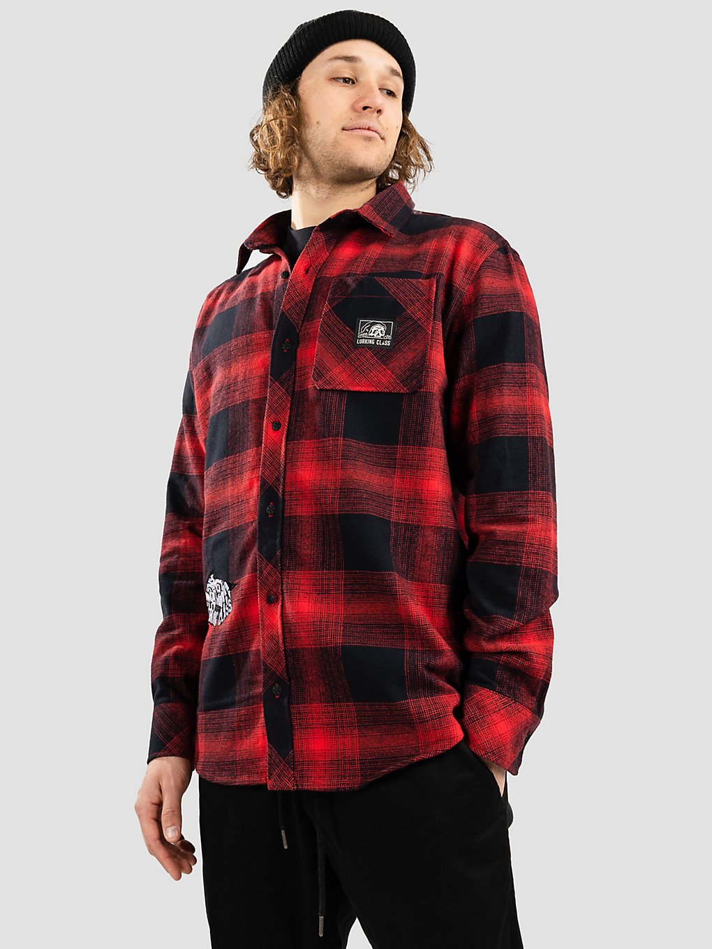 Lurking Class Terror Eyes Flannel Hemd rood