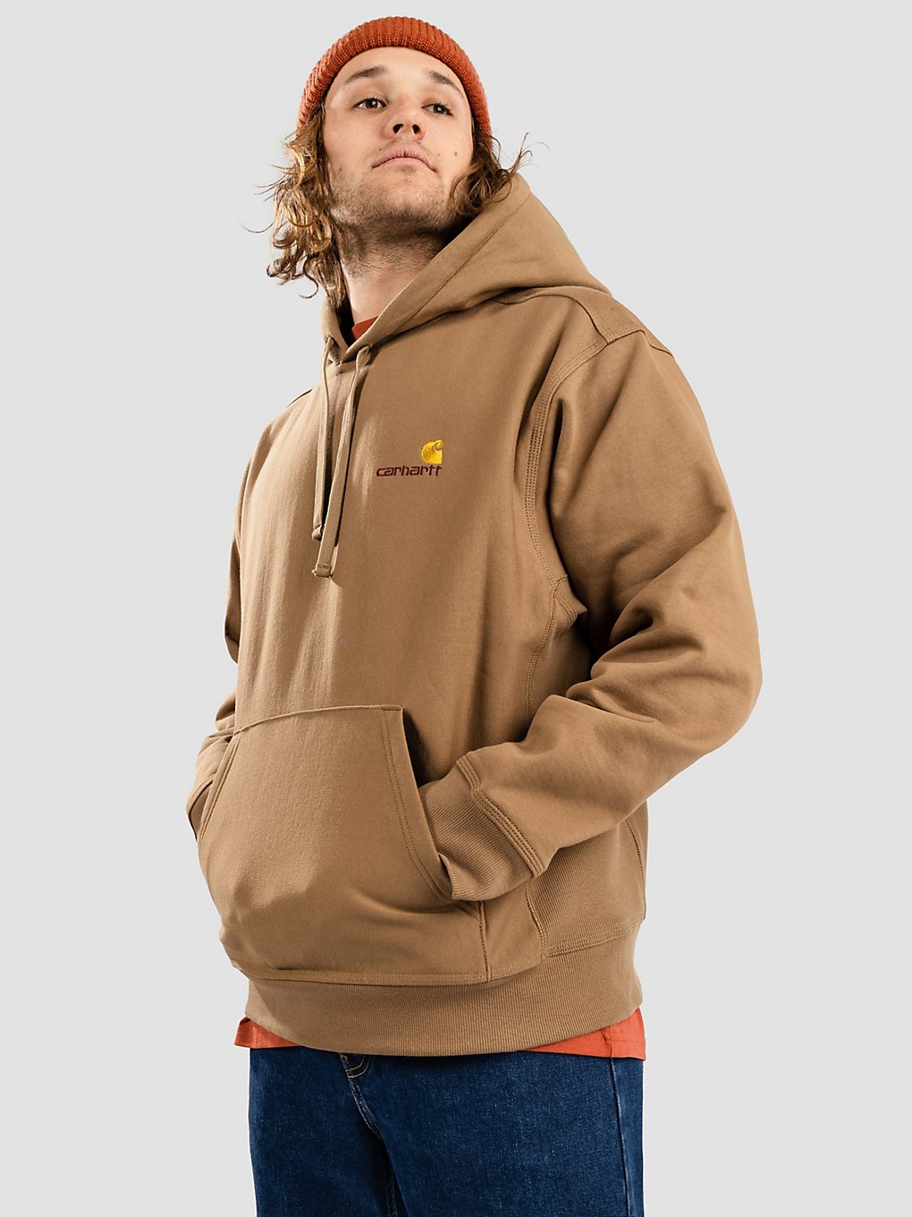 Carhartt WIP American Script Hoodie bruin