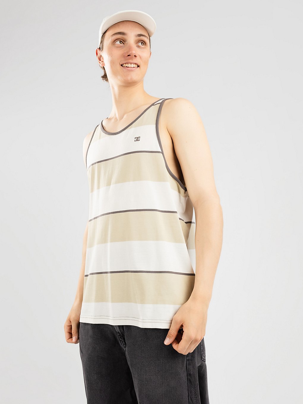 DC Crate Stripe Tanktop wit