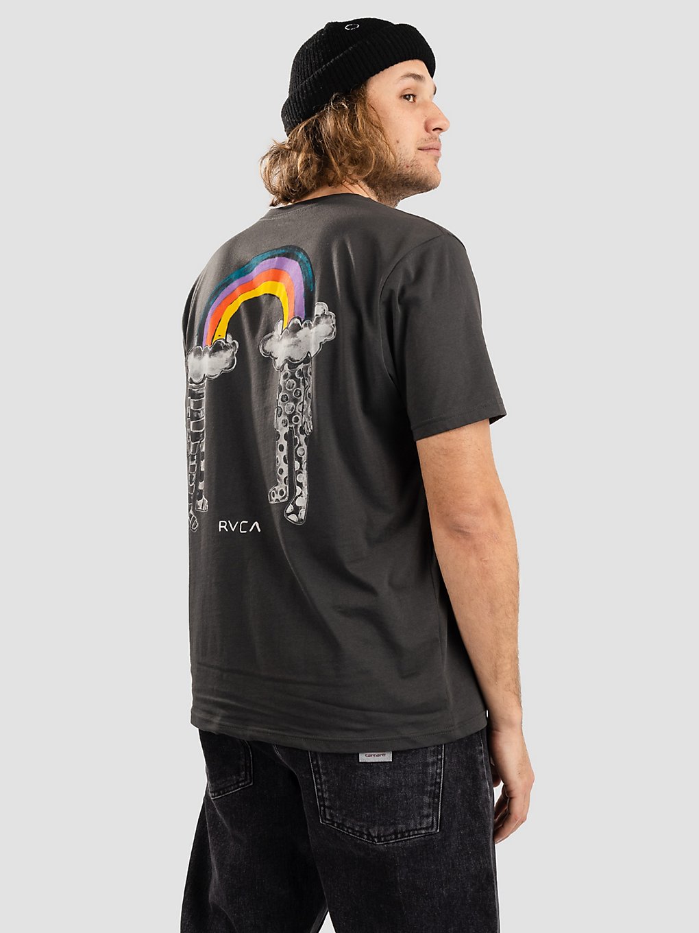 RVCA Rainbow Connection T-Shirt zwart