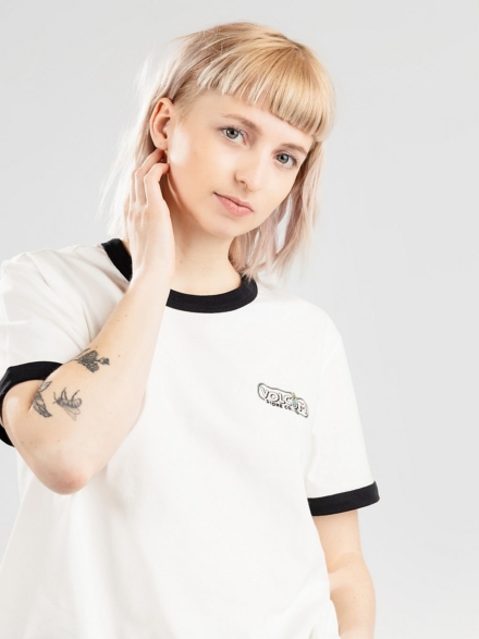 Volcom Truly Ringer T-Shirt wit