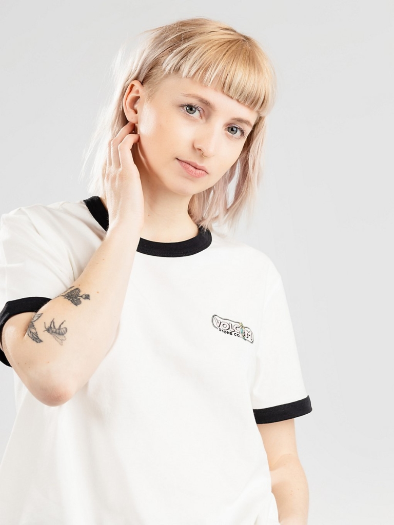 Volcom Truly Ringer T-Shirt wit