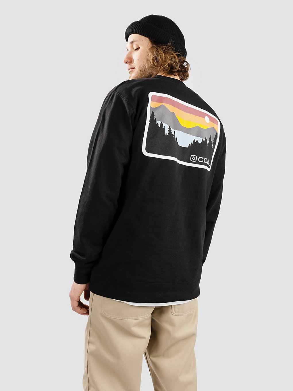 Coal Klamath Crew Neck Trui zwart