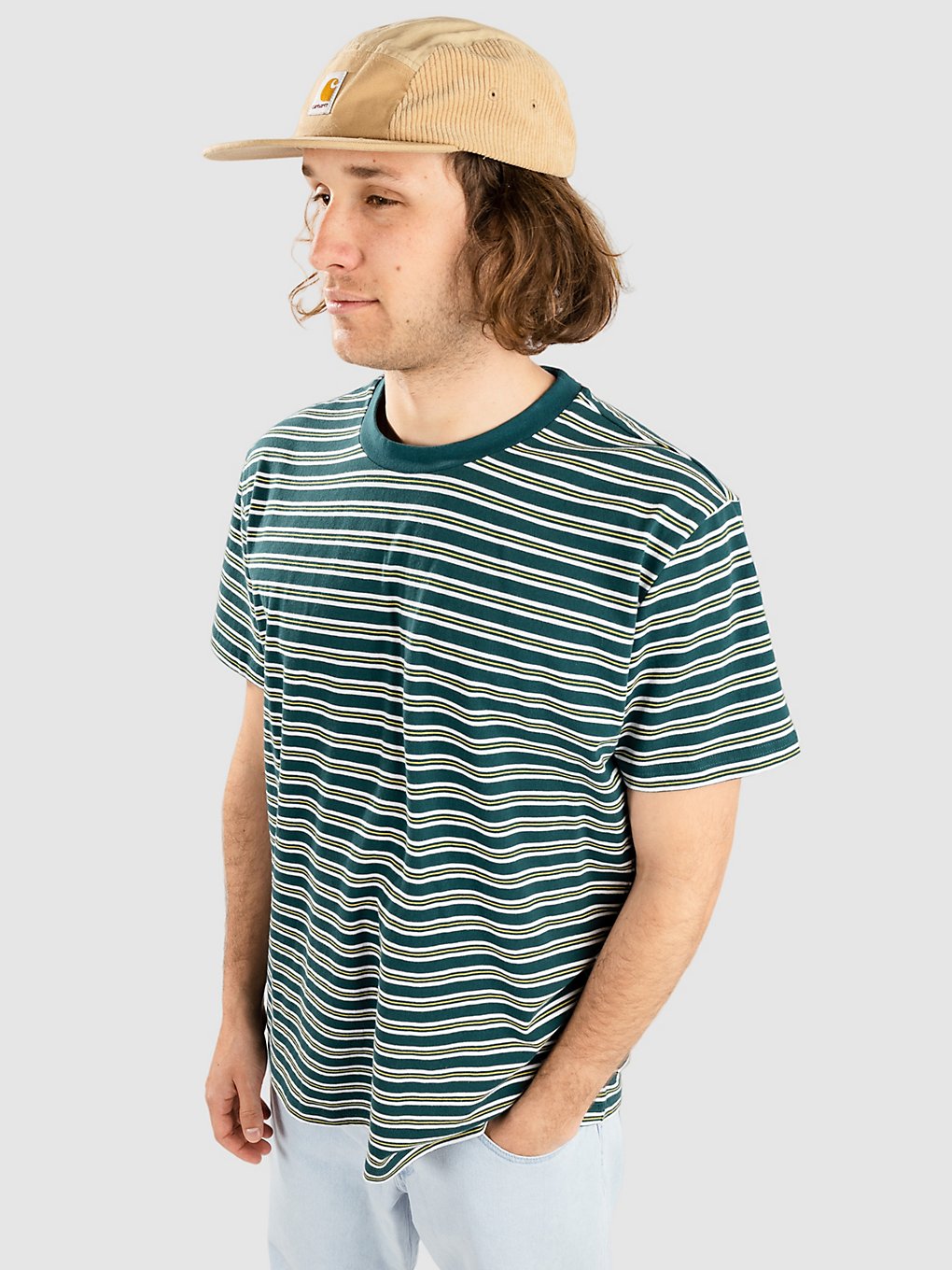 Globe Stray Striped T-Shirt groen