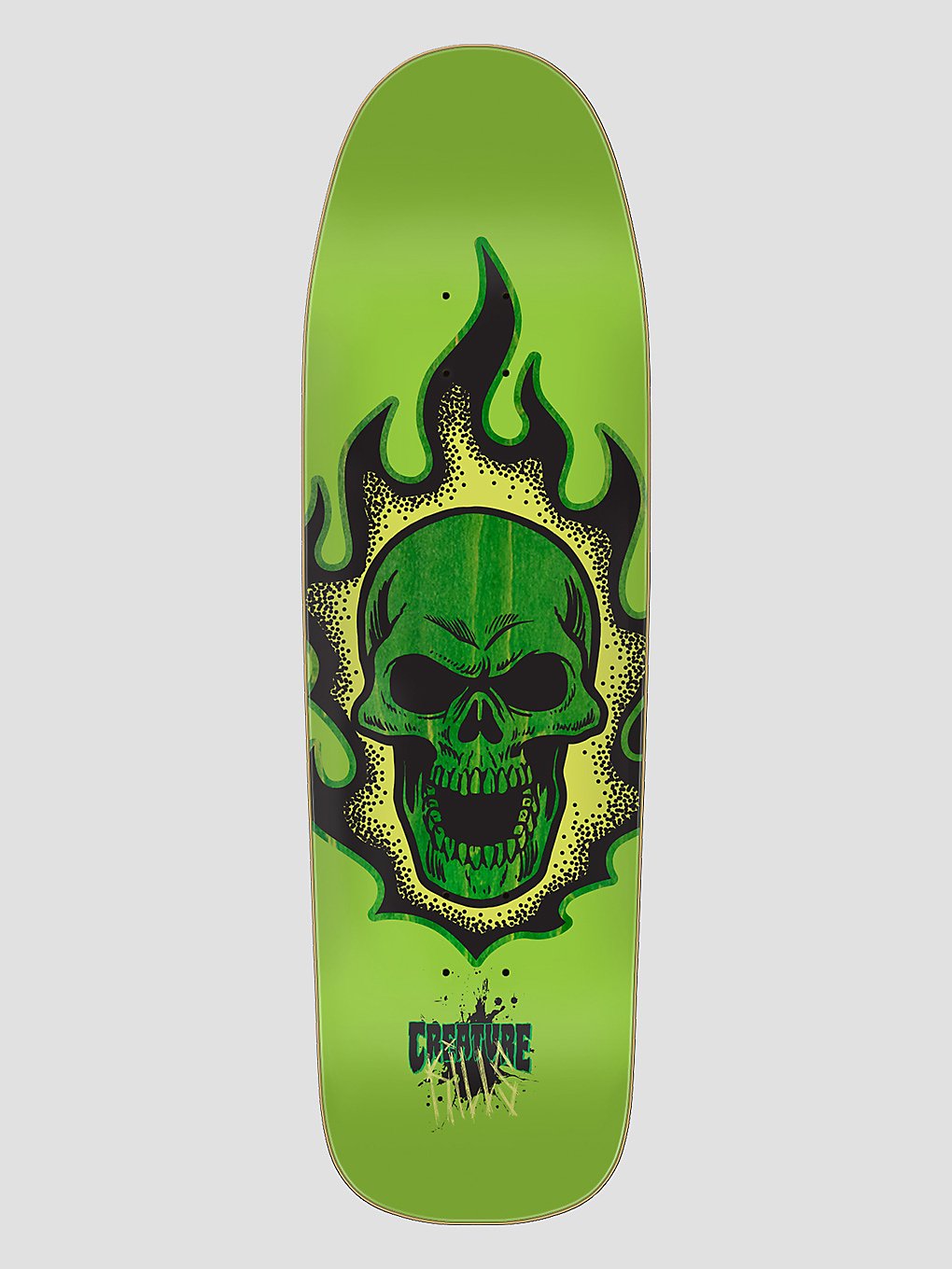 Creature Boneheadz 9.3" Skateboard deck groen
