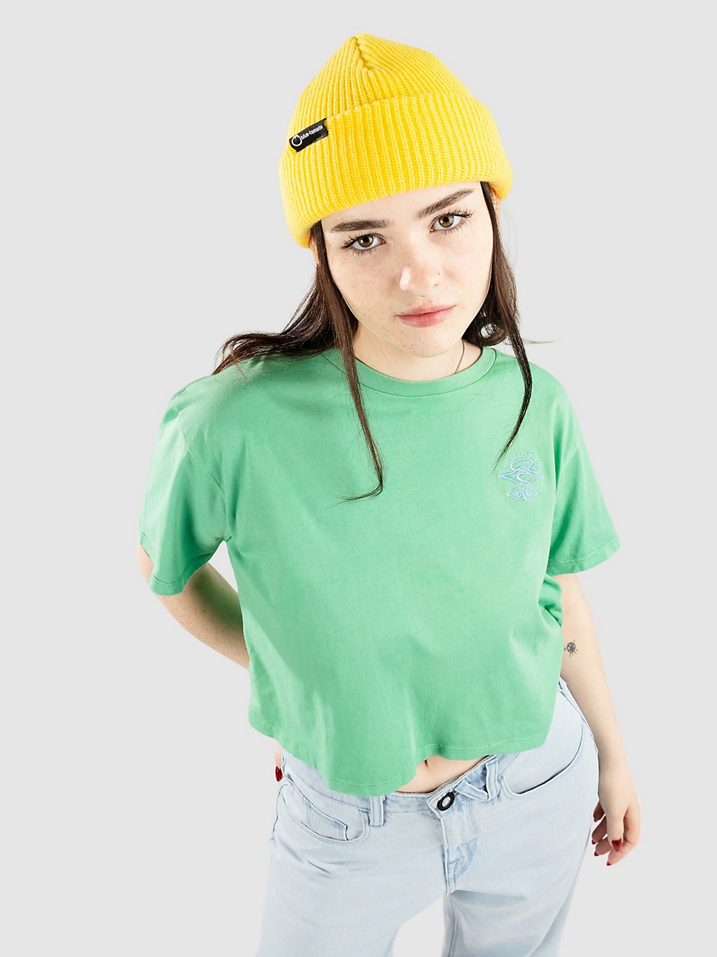 Rip Curl Search Icon Crop T-Shirt groen