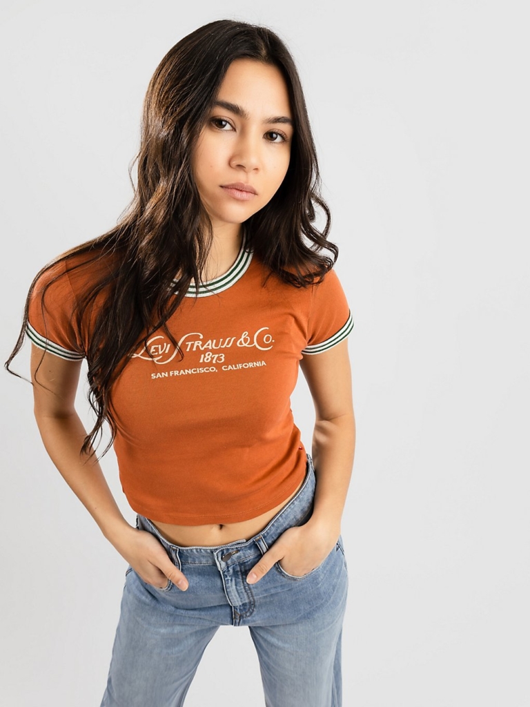 Levi’s Graphic Ringer Mini T-Shirt rood