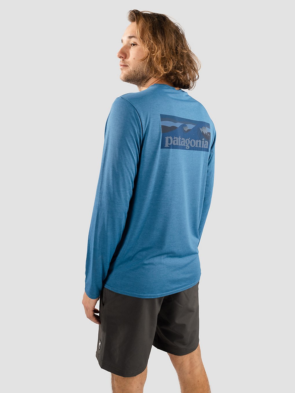Patagonia petje Cool Daily Graphic Longsleeve blauw