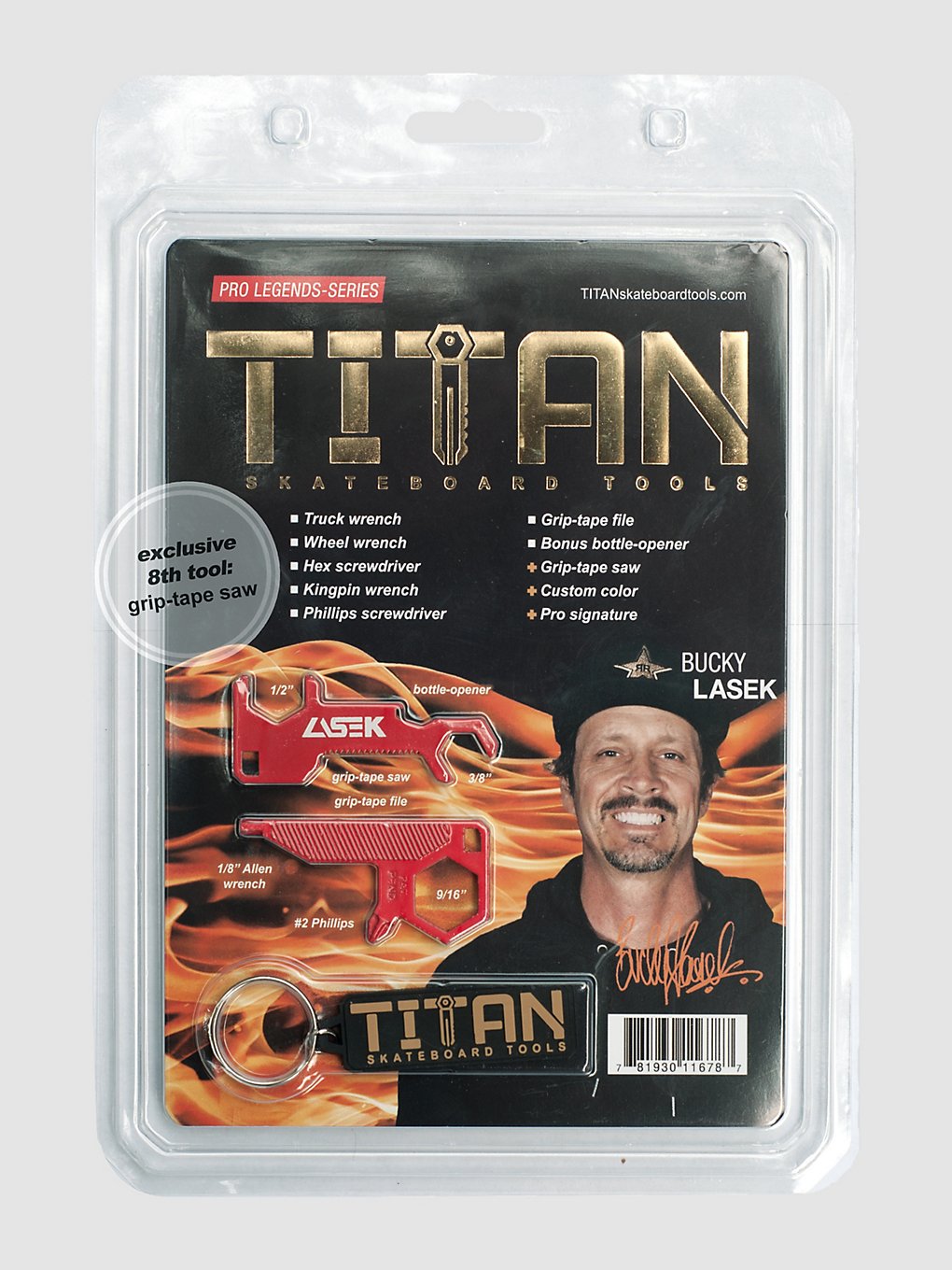 Titan Skateboard Tools Bucky Lasek Tool patroon