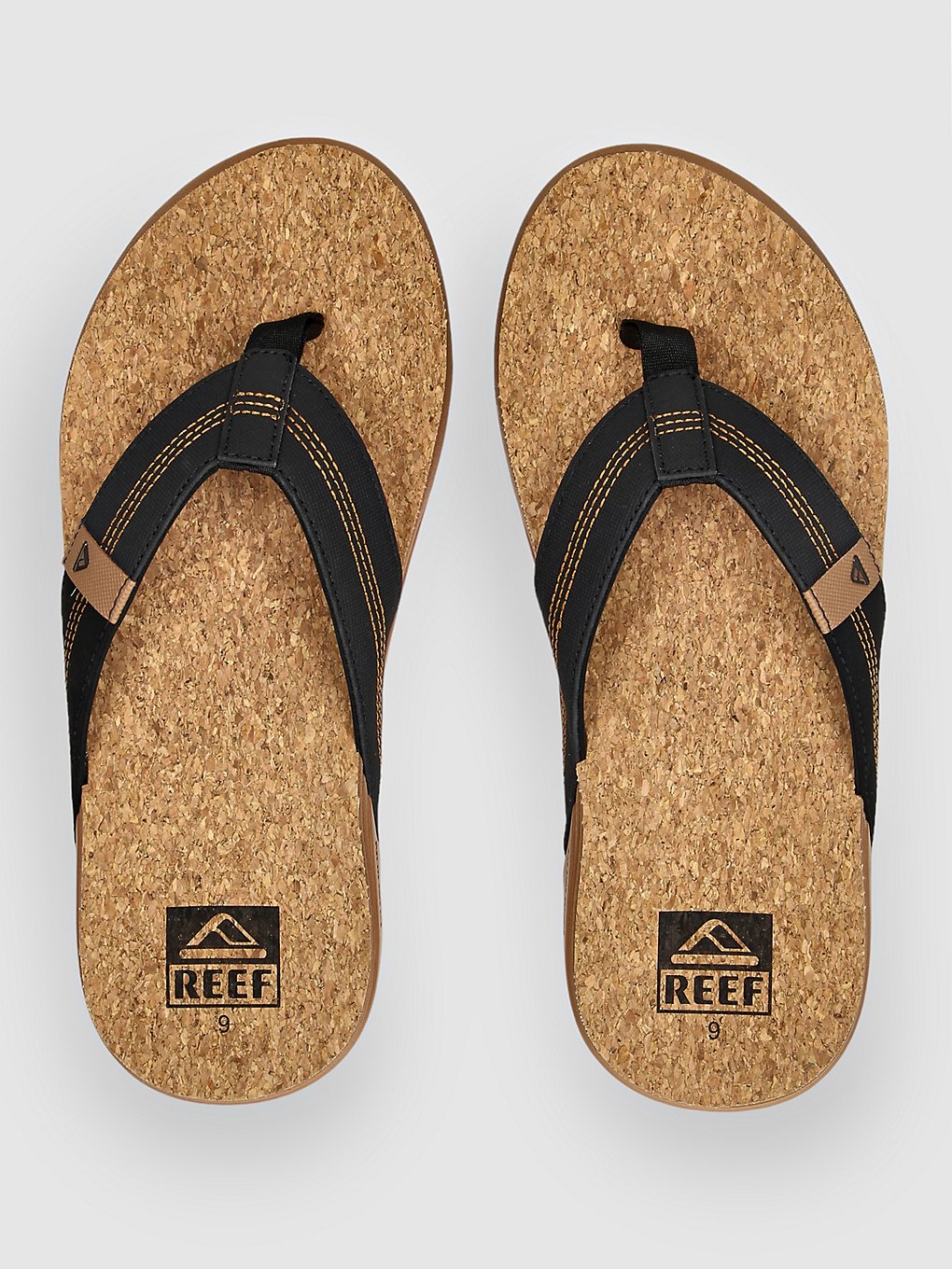 Reef Cushion Phantom Cork Sandalen zwart