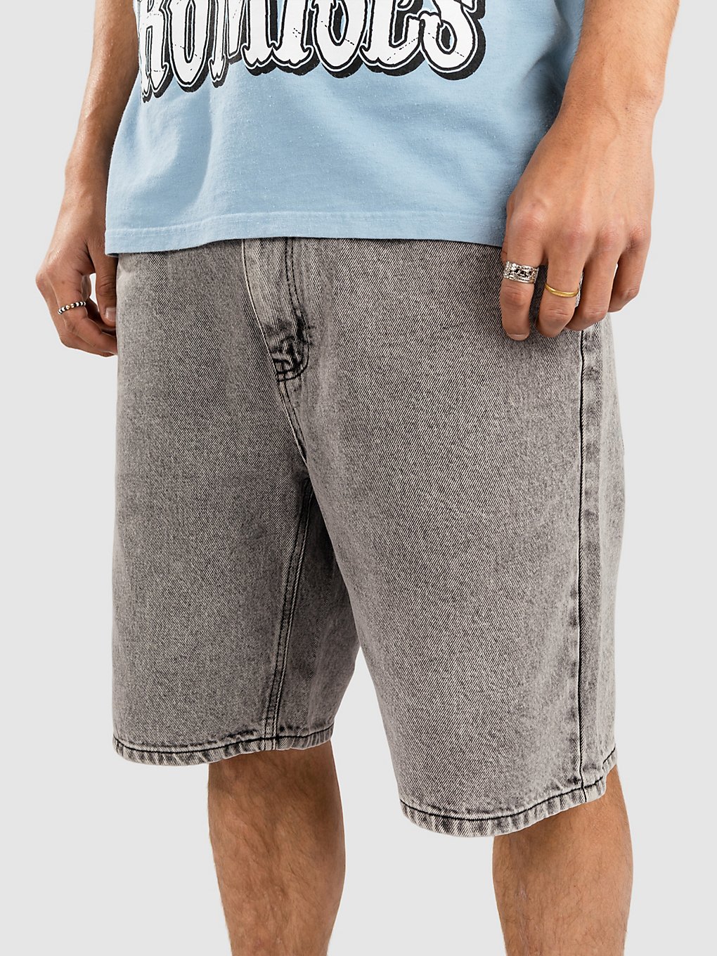 Empyre Loose Fit Sk8 Short Denim Korte broek grijs