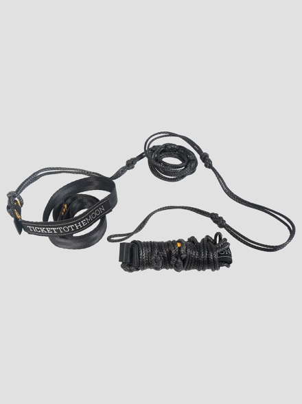 Ticket To The Moon Lightest 1 Set of two UHMPE ropes with 2 Straps zwart