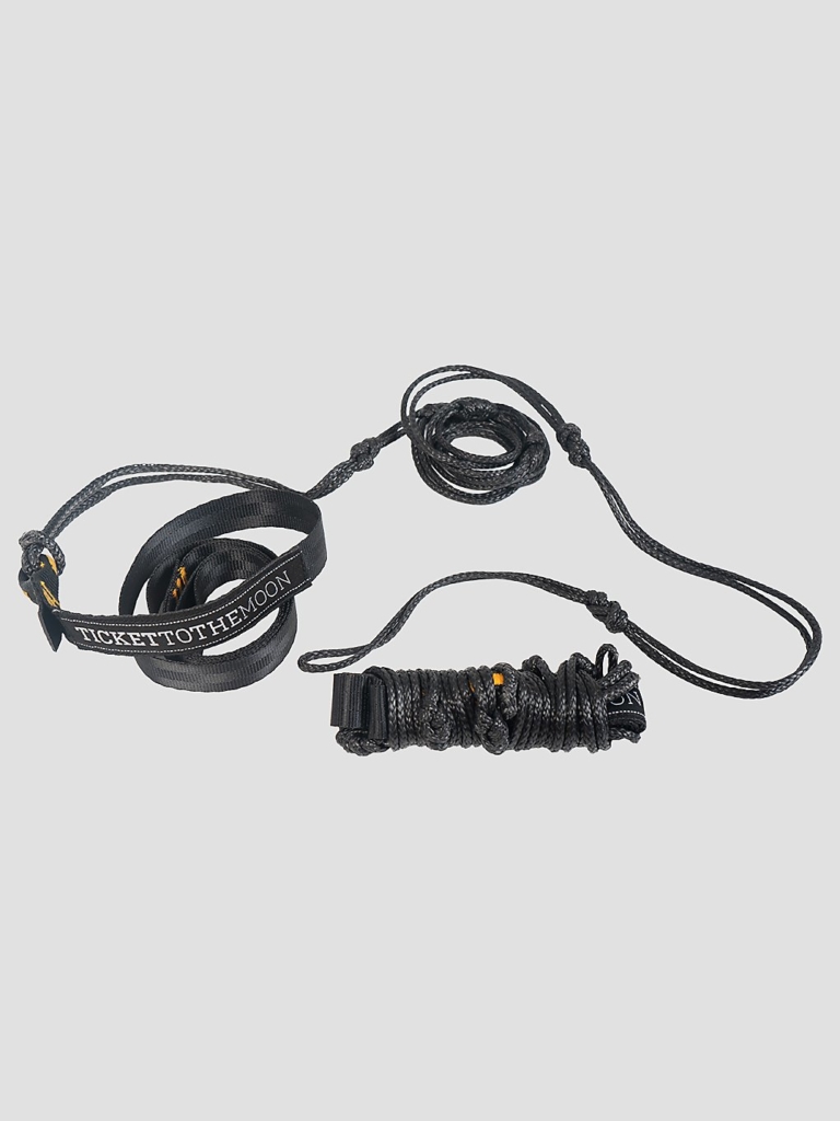 Ticket To The Moon Lightest 1 Set of two UHMPE ropes with 2 Straps zwart