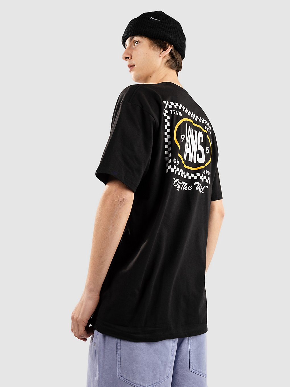 Vans Team Player Checkerboard T-Shirt zwart