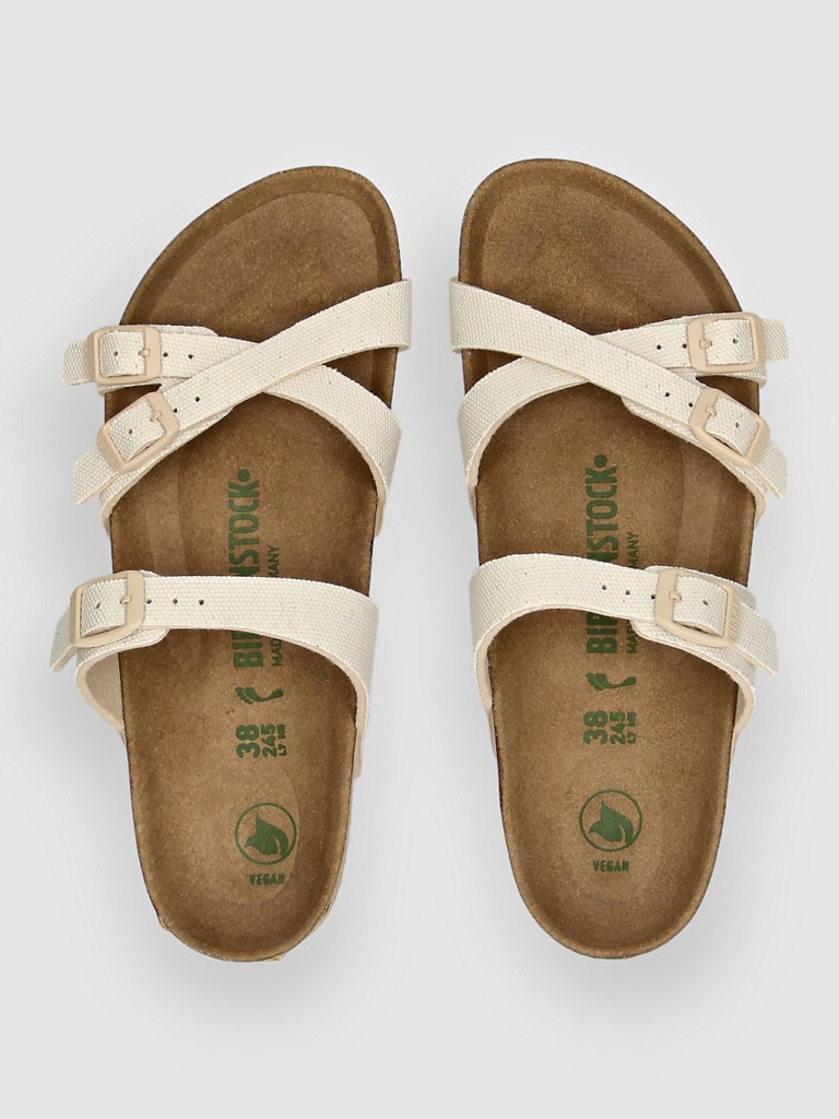Birkenstock Franca Tex Canvas Sandalen wit