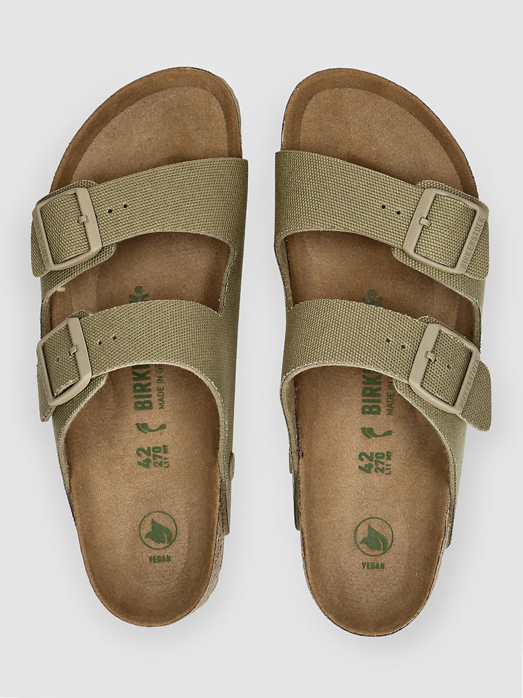 Birkenstock Arizona Tex Canvas Sandalen groen