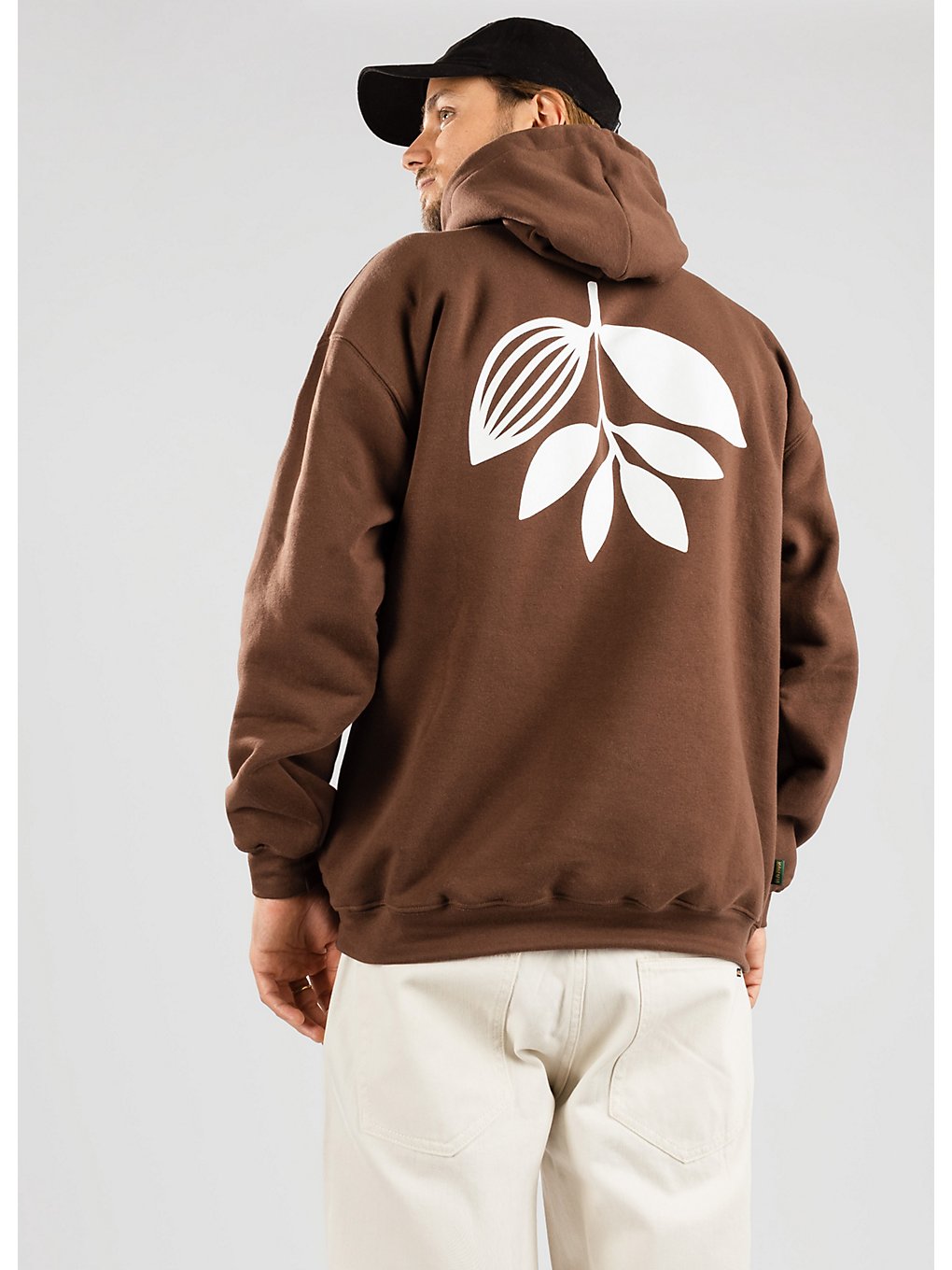 Magenta Invert Plant Hoodie bruin