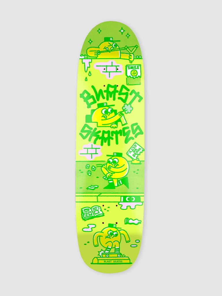 Blast Skates Wild in The Streets 8.5″ Shaped Skateboard deck patroon
